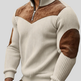 Kortez – Ležerni Pleteni Pulover s Poluzipom