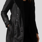 Klara - Elegantni Kožni Kaput