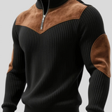 Kortez – Ležerni Pleteni Pulover s Poluzipom