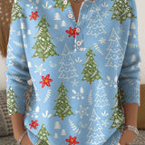 Noelle – blagdanska košulja s motivima božićnog drvca