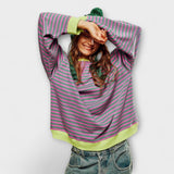 Mary - Prugasti Oversize Pulover