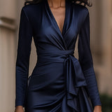 Moretti - Elegantna Duga Haljina Od Satena