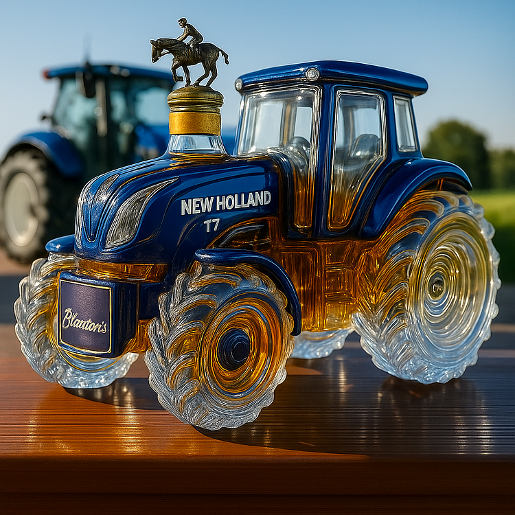 Klasična boca viskija u obliku traktora New Holland T7