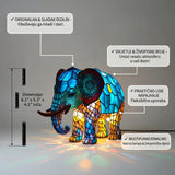 Slon - Lampa u vitražima