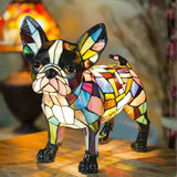 Francuski Buldog - Lampa u vitražima