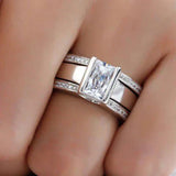 Vintage Srebrni Kristalni Prsten