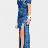 Renata Haljina Sirena bez naramenica s šljokicama