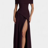 Rajna Maxi Haljina bez Rukava od Chiffona s Bočnim Raskorakom