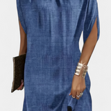 Ena Midi Haljina Bez Vremenskog Okvira s Okruglim Izrezom