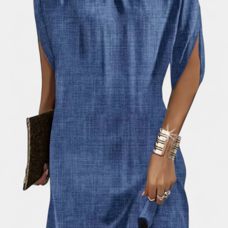 Ena Midi Haljina Bez Vremenskog Okvira s Okruglim Izrezom