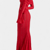 Josipa Maxi Haljina s Otvorenim Ramena od Čipke