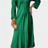 Martina Haljina Fluida s V Izrezom i Dugim Rukavima