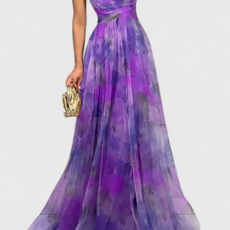 Magdalena Maxi Haljina s Cvjetnim Uzorkom i V-Izrezom