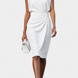 Maša Midi Haljina s Dugim Rukavima i Okruglim Izrezom