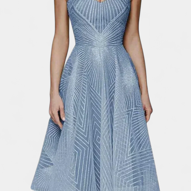 Dragana Duga Haljina s Vezenjem i A Krojem