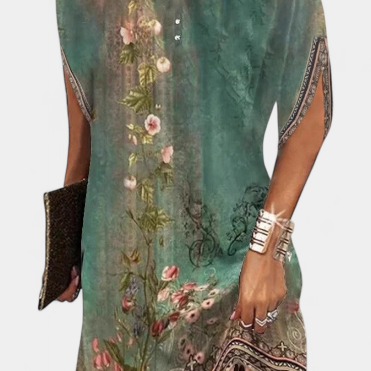 Ena Midi Haljina Bez Vremenskog Okvira s Okruglim Izrezom