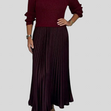 Claudia - Plisirana Haljina s Puloverom