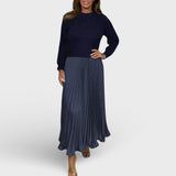 Claudia - Plisirana Haljina s Puloverom