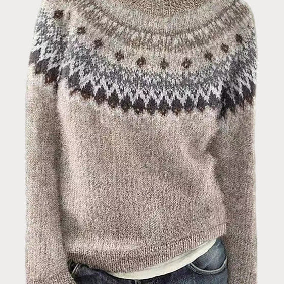 Talia – mekani džemper s nordijskim uzorkom