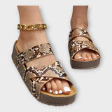 Platforme s tkanim detaljima i širokim remenom