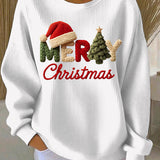 Lanetta - Ženska ležerna majica s božićnim printom