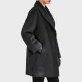 Marija | Elegantni dugi ženski zimski kaput s kopčanjem na gumbe